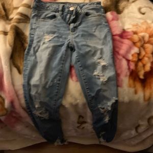 high waisted skinny jeans American eagle
